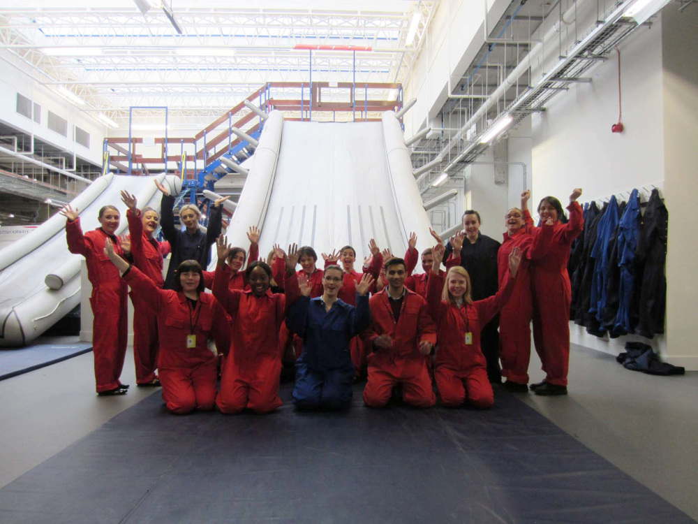 A slide from the air-crew performance sequence used in the exhibition.